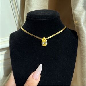 Yellow Diamond Gold Necklace